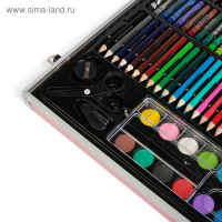 Набор для рисования, в чемоданчике ПВХ, розовый