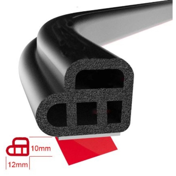 Уплотнитель двери в автомобиль, L-образный, самоклеящийся, 5 м, черный Уплотнитель двери в автомобиль, L-образный, самоклеящийся, 5 м, черный