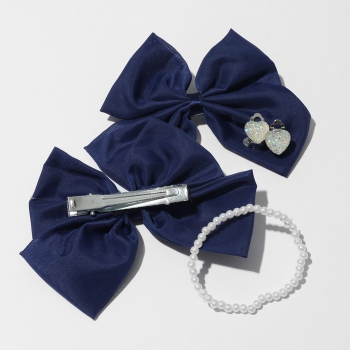 Набор «Выбражулька» 4 предмета: 2 заколки, клипсы, браслет, анимешка, цвет МИКС Набор «Выбражулька» 4 предмета: 2 заколки, клипсы, браслет, анимешка, цвет МИКС