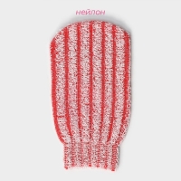 Мочалка - варежка для тела массажная Доляна, 19&times;11 см, жёсткая, цвет МИКС