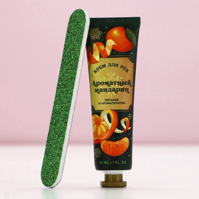 Подарочный набор ЧИСТОЕ СЧАСТЬЕ &laquo;Радости в Новом Году&raquo;: крем для рук 30 мл и пилка для ногтей