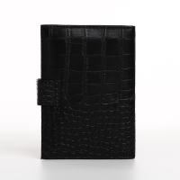 Обложка для документов 2 в 1: автодокументы, паспорт, цвет чёрный