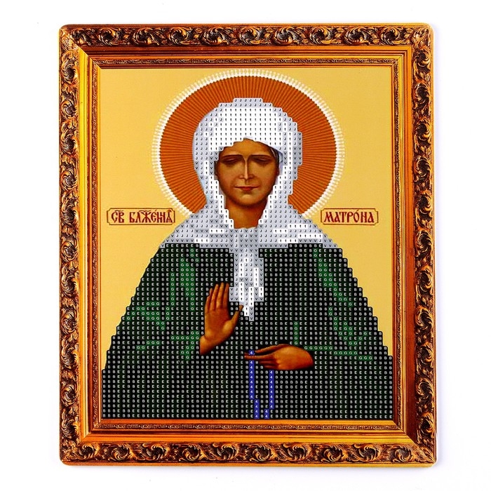 Алмазная вышивка &laquo;Матрона&raquo;, 21 &times; 25 см, холст, ёмкость, с частичным заполнением