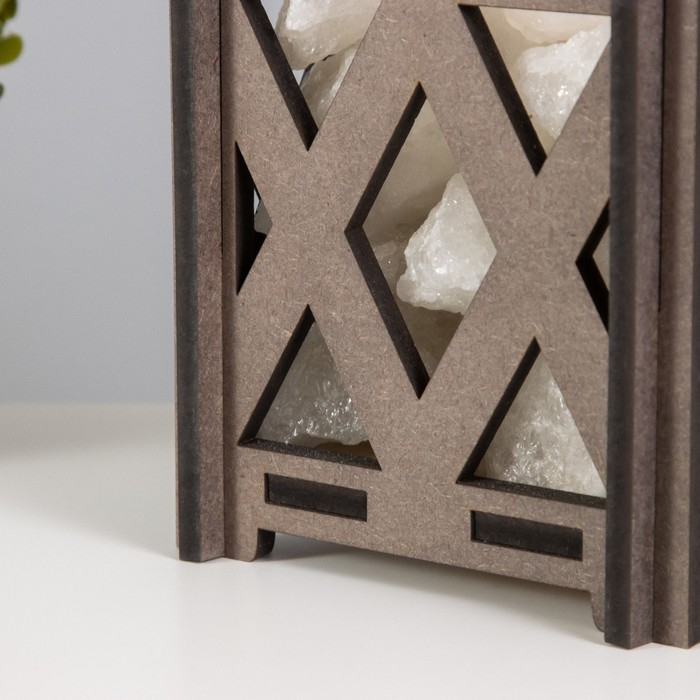 Соляной светильник с диммером Соляной светильник с диммером "Корзина. Ромб" малый 1,4 кг, 15Вт, 15х12х12 см