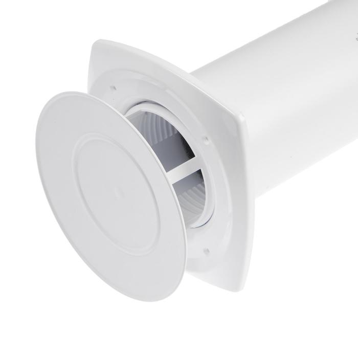 Клапан приточный ERA 10КП, d=100 мм, длина 500 мм, внешняя решетка из ABS-пластика