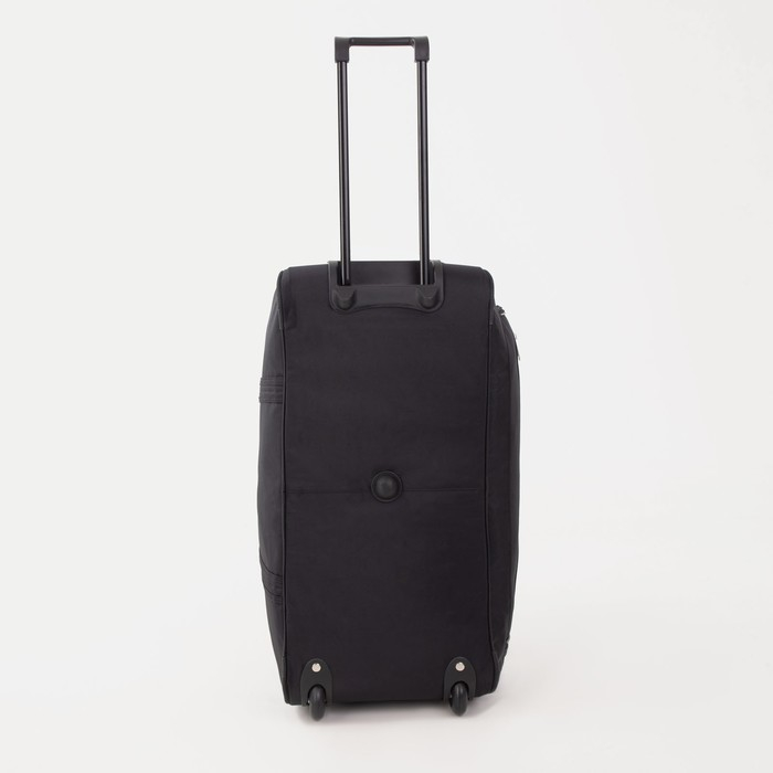 Сумка дорожная на колёсах, отдел на молнии, 3 наружных кармана, цвет чёрный Сумка дорожная на колёсах, отдел на молнии, 3 наружных кармана, цвет чёрный
