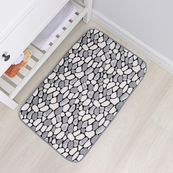Коврик для ванной и туалета Доляна &laquo;Галька&raquo;, 50&times;80 см