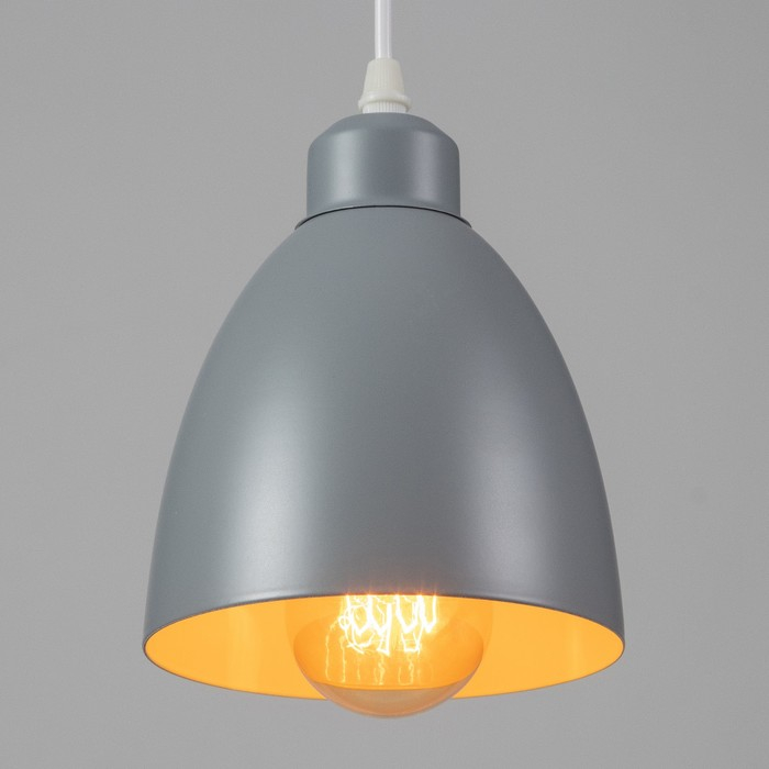 Светильник BayerLux Подвес Светильник BayerLux Подвес "Овал" 1x40Вт E27 серый 14х14х18-98 см