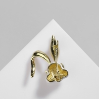 Брошь &laquo;Заяц&raquo; в очках, цвет розово-белый в золоте