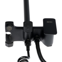 Душевая система ZEIN Z3863, смеситель, верхняя, ручная и гигиеническая лейка, полка, черная 993217 Душевая система ZEIN Z3863, смеситель, верхняя, ручная и гигиеническая лейка, полка, черная 993217