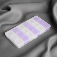 Набор органайзеров, 6 рядов по 3 ячейки, в контейнере, 15 &times; 8 &times; 2 см, цвет МИКС