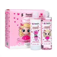 Подарочный набор косметики для девочки: шампунь, 150 мл + гель-пенка, 150 мл Подарочный набор косметики для девочки: шампунь, 150 мл + гель-пенка, 150 мл