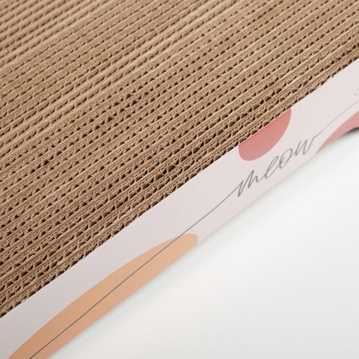 Когтеточка из картона с кошачьей мятой Meow, 45 × 18 см Когтеточка из картона с кошачьей мятой Meow, 45 × 18 см