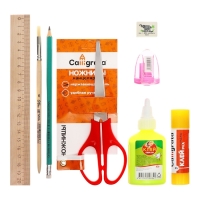 Папка для труда А4, с ручками, раскладная на липучке, текстильная, 10 предметов "Аниме"