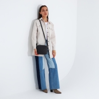 Сумка кросс-боди RICHET на молнии, наружный карман, цвет серый Сумка кросс-боди RICHET на молнии, наружный карман, цвет серый