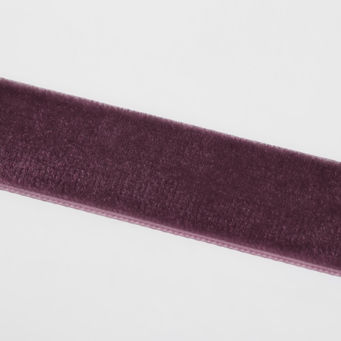 Лента бархатная, 20 мм, 18 ± 1 м, цвет ежевичный №199 Лента бархатная, 20 мм, 18 ± 1 м, цвет ежевичный №199