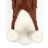 Дубленка для собак, размер S, коричневая