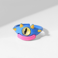 Кольцо &laquo;Монстрик&raquo; с четырьмя рожками, цвет голубой, безразмерное