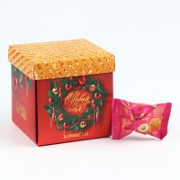 Подарочный набор новогодний &laquo;Счастливого года&raquo;: чай, конфеты, печенье брауни