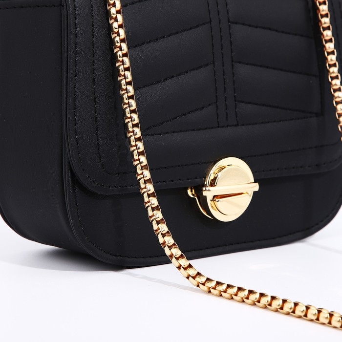 Сумка-мессенджер на застёжке, цвет чёрный Сумка-мессенджер на застёжке, цвет чёрный