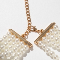 Чокер-колье &laquo;Роскошь&raquo; жемчужое, синий в золоте, 30,5 см