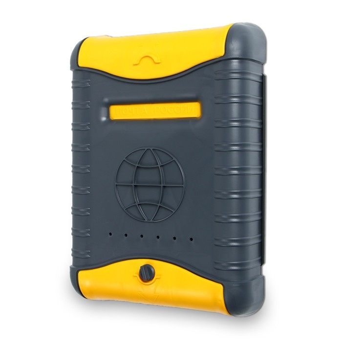 Ящик почтовый, пластиковый, &laquo;Стандарт&raquo;, с щеколдой, с накладкой, серый