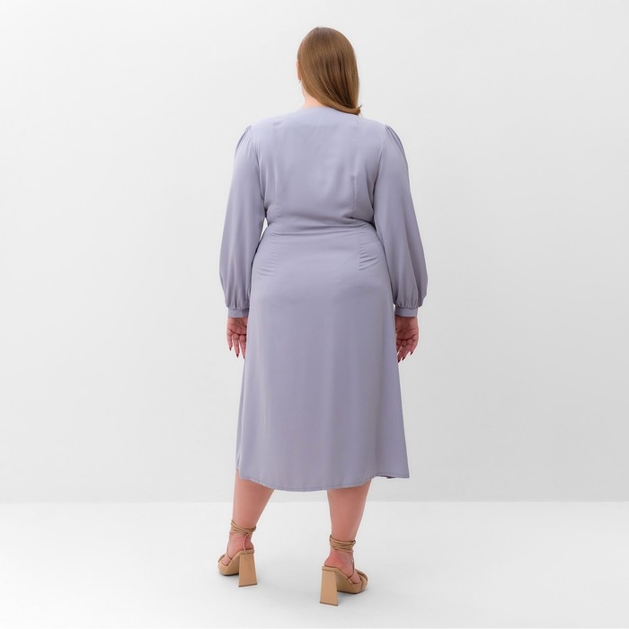 Платье женское MIST, plus-size,  р.58, серо-голубой