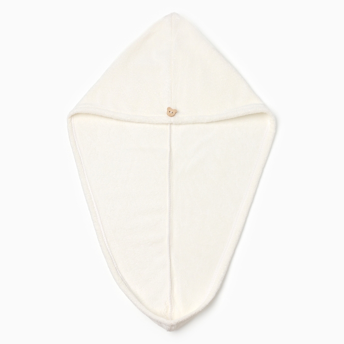 Чалма для сушки волос Этель, цв. молочный, 65*25 см, 100% п/э, 280 г/м2