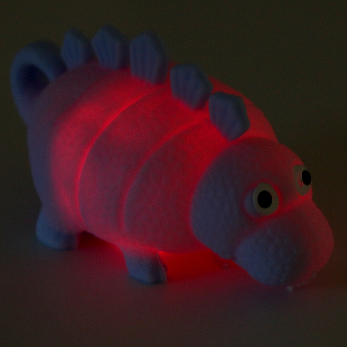 Мяч детский резиновый ёжка световой &laquo;Дино&raquo;, цвета МИКС , в шоубоксе