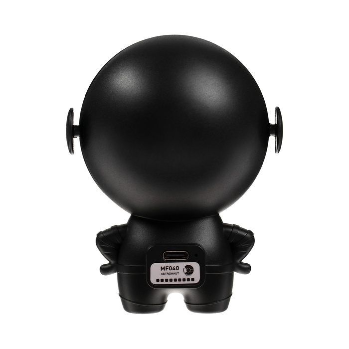 Портативный вентилятор "Астронавт" MF040, 500 мАч, 3 режима, вход Type-С, провод, чёрный