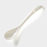 Банка для хранения сыпучих продуктов с ложкой &laquo;Эстет. Овощи&raquo;, 250 мл, с бамбуковой крышкой, фарфоровая, цвет белый