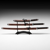 Сувенирное оружие "Катаны Тайго" 3в1, набор на подставке, 47см/79см/105см, ножны под тигра