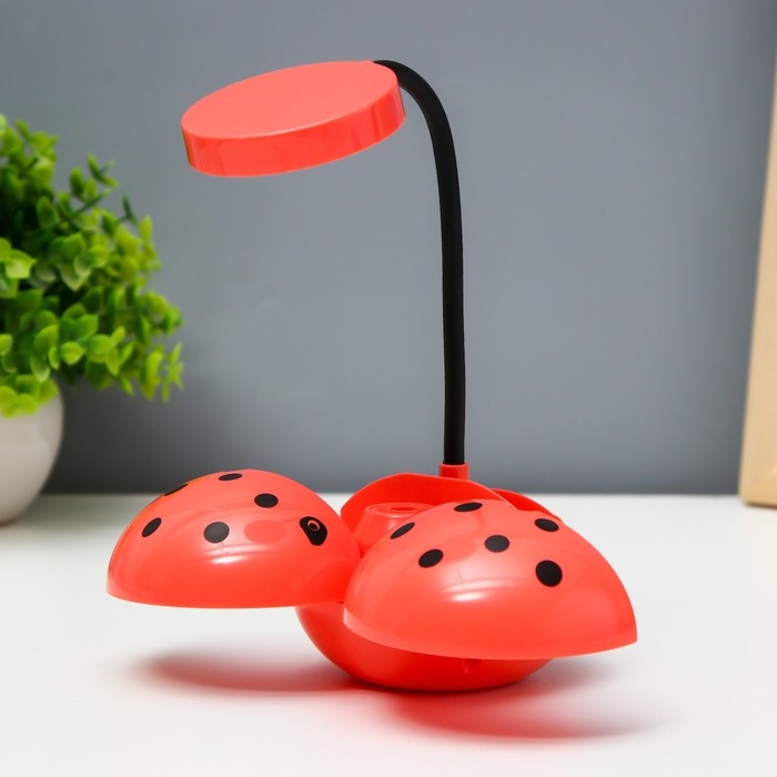 Настольная лампа "Жучок" LED 3Вт USB АКБ МИКС 8,5х8,5х25,5 см RISALUX