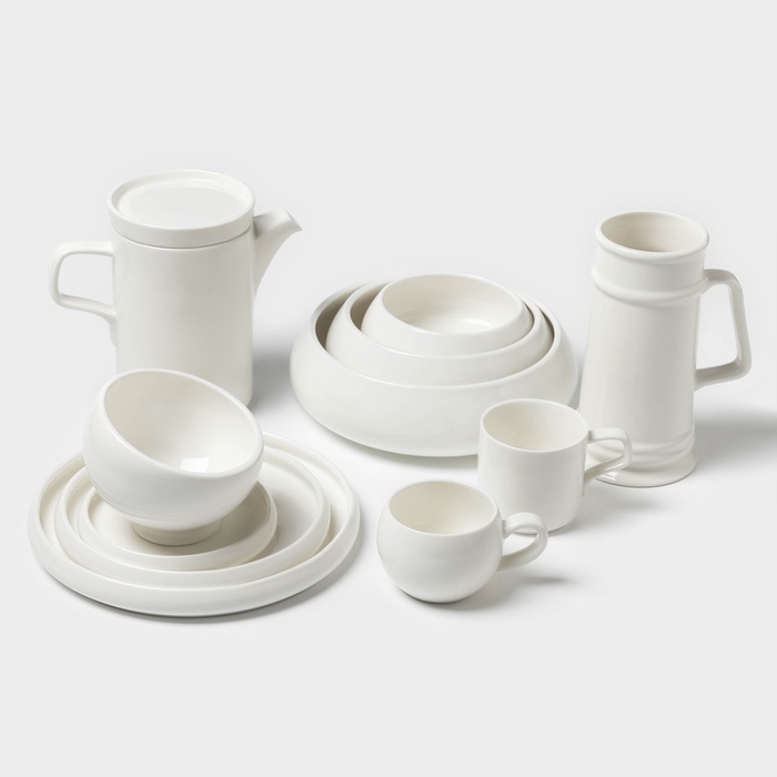 Сахарница Magistro OliveQueen, 360 мл, 12&times;10,5 см, фарфор, белая