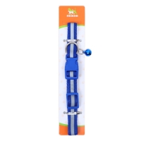 Ошейник двухслойный с фастексом и светоотражающей полосой, 30 х1,5 см, синий Ошейник двухслойный с фастексом и светоотражающей полосой, 30 х1,5 см, синий