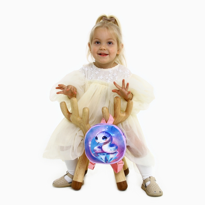 Новый год! Рюкзак детский новогодний «Волшебная змея», плюшевый, цвет фиолетовый Новый год! Рюкзак детский новогодний «Волшебная змея», плюшевый, цвет фиолетовый