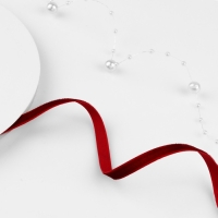 Лента бархатная, 6 мм, 18 &plusmn; 1 м, цвет бордовый №43