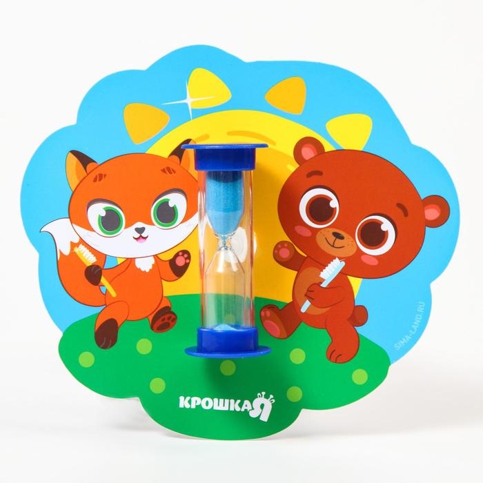 Песочные часы детские для чистки зубов на присоске &laquo;Лесные друзья&raquo;, 3 минуты