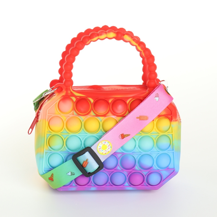 Сумка детская для девочки на молнии &laquo;Выбражулька&raquo;, pop it, цвет красный