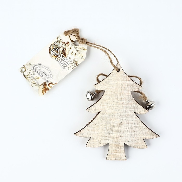 Ёлочная игрушка новогодняя &laquo;Ель&raquo;, на Новый год, дерево, 9х10 см
