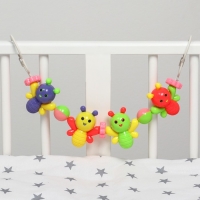 Растяжка на коляску/кроватку &laquo;Веселые бабочки&raquo;, 4 игрушки, Крошка Я