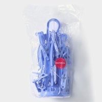 Сушилка для белья подвесная Доляна, 41&times;41 см, 16 прищепок, цвет синий