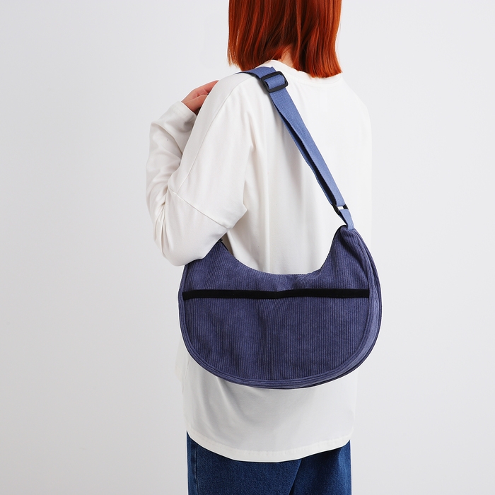 Сумка молодёжная на молнии, цвет тёмно-синий Сумка молодёжная на молнии, цвет тёмно-синий