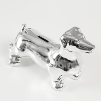 Копилка керамика "Такса серебристая" 24,510,5х16,5 см Копилка керамика "Такса серебристая" 24,510,5х16,5 см