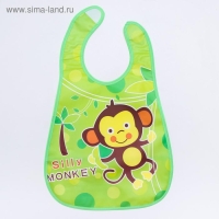 Нагрудник с карманом &laquo;Зверята&raquo;, непромокаемый, на липучке, цвета МИКС