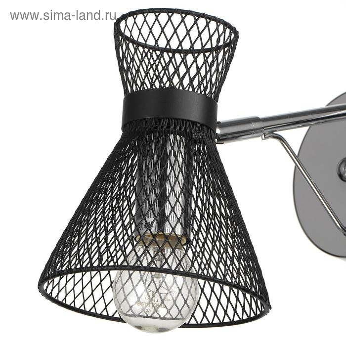 Бра 662456/1 E27 40Вт черный-хром 26х12х18 см