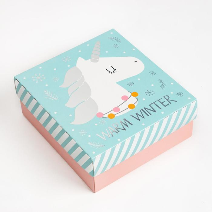 Подарочный набор термос и носки 3 пары KAFTAN &laquo;Новый год: Единорог&raquo;&lrm;, р.36-39