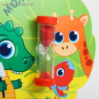 Песочные часы детские для чистки зубов на присоске &laquo;Африка&raquo;, 3 минуты