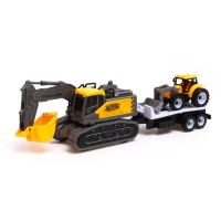 Экскаватор инерционный «Стройка», с прицепом и трактором, МИКС Экскаватор инерционный «Стройка», с прицепом и трактором, МИКС