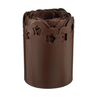 Лента бордюрная, 0.2 &times; 9 м, толщина 1.2 мм, пластиковая, фигурная, коричневая, МИКС, Greengo